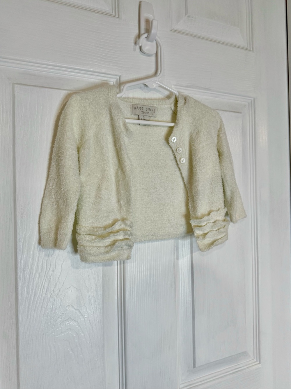 Barefoot Dreams Cream Cozy Chic Baby Cardigan